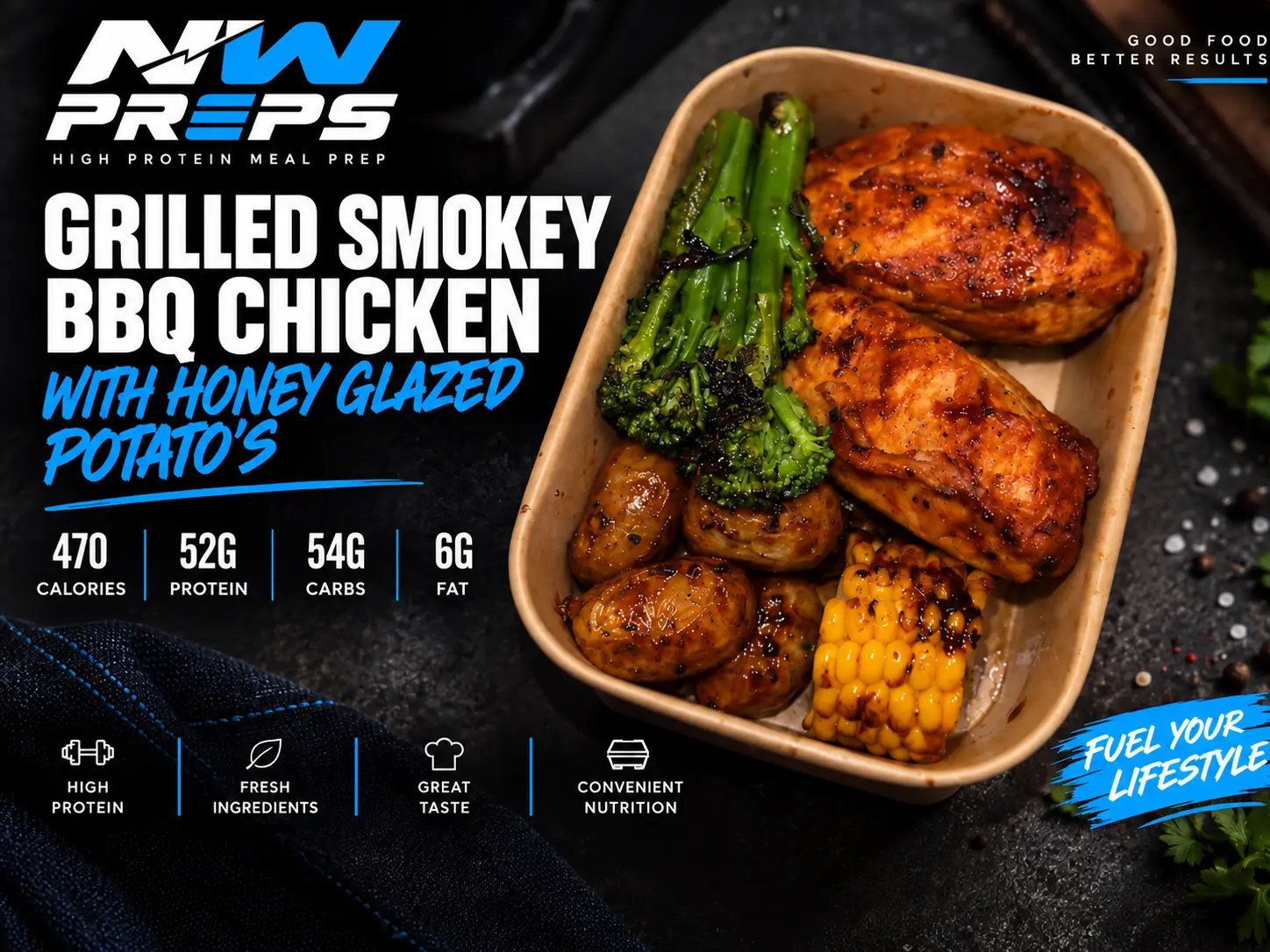 Grilled Smokey BBQ Chicken with Honey Glazed Potatoes